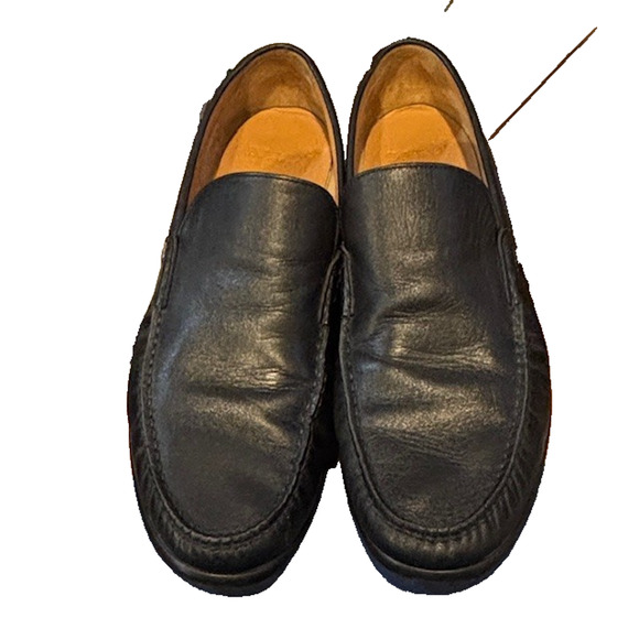 BALLY Colmar Leather mens loafers 9.5E Black Very Nice Condition - Picture 2 of 11